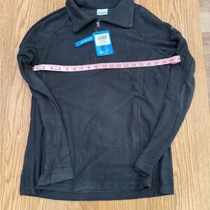 Columbia NWT Black Active Fit 1/4 zip Fleece Pullover